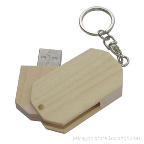 Swivel Wooden USB Drive